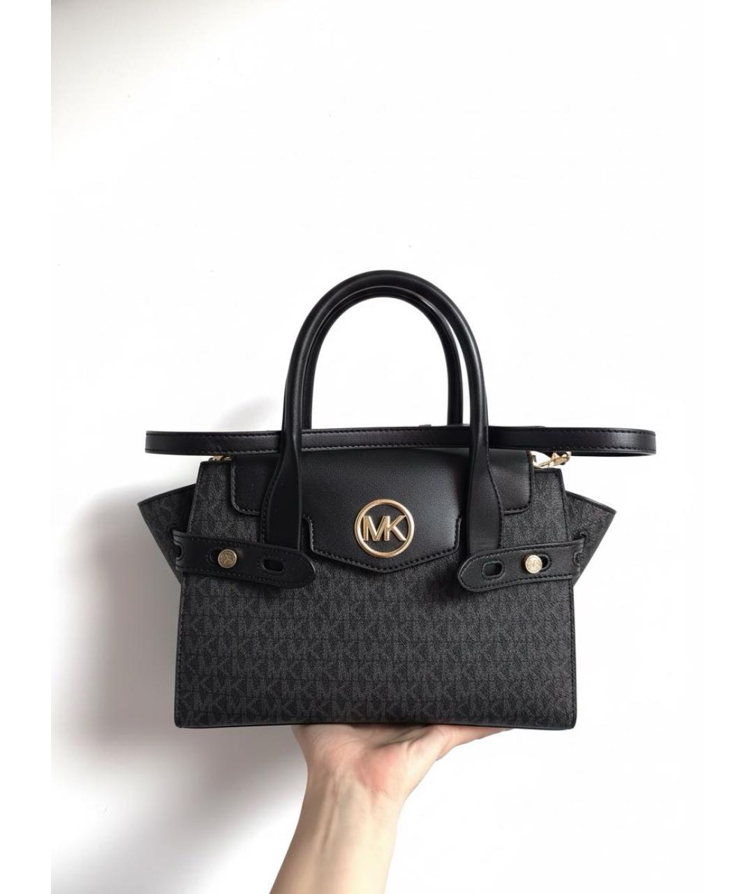 MICHAEL KORS Черная сумка с короткими ручками из искусственной кожи, фото 7