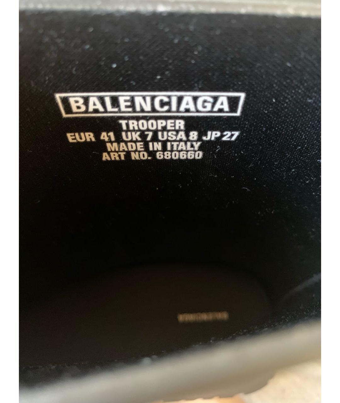 BALENCIAGA Черные резиновые высокие ботинки, фото 6