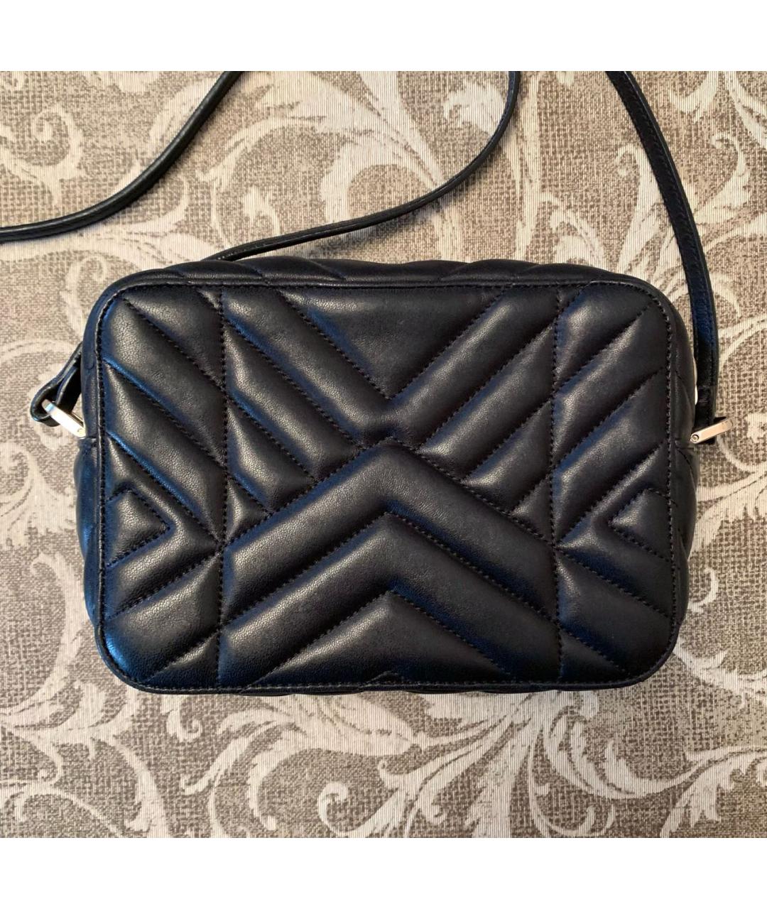 BALENCIAGA Черная кожаная сумка через плечо, фото 3