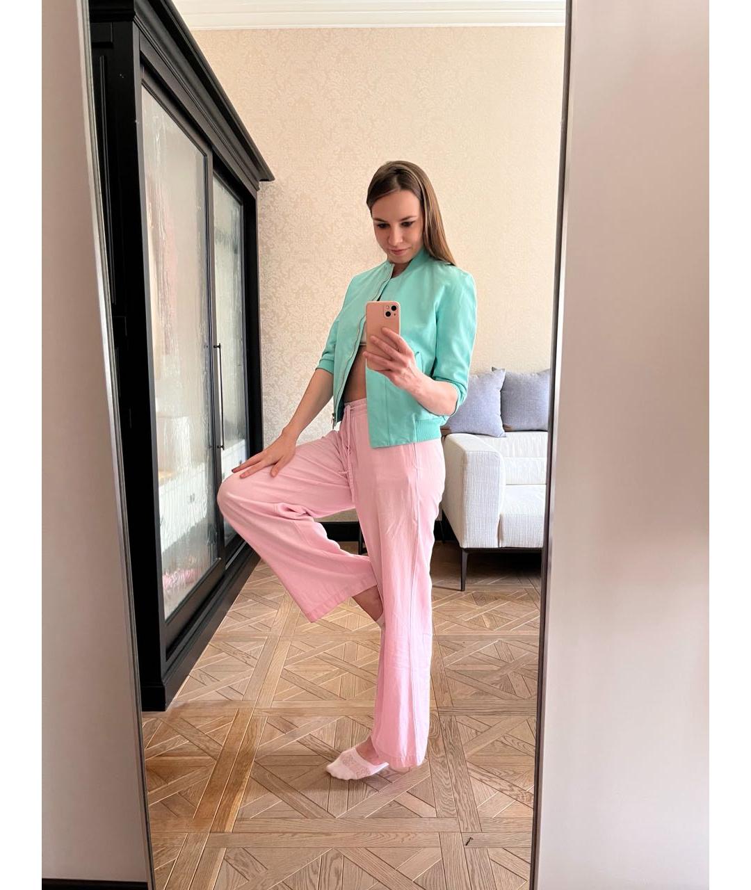 MAX MARA Бирюзовая хлопковая куртка, фото 3