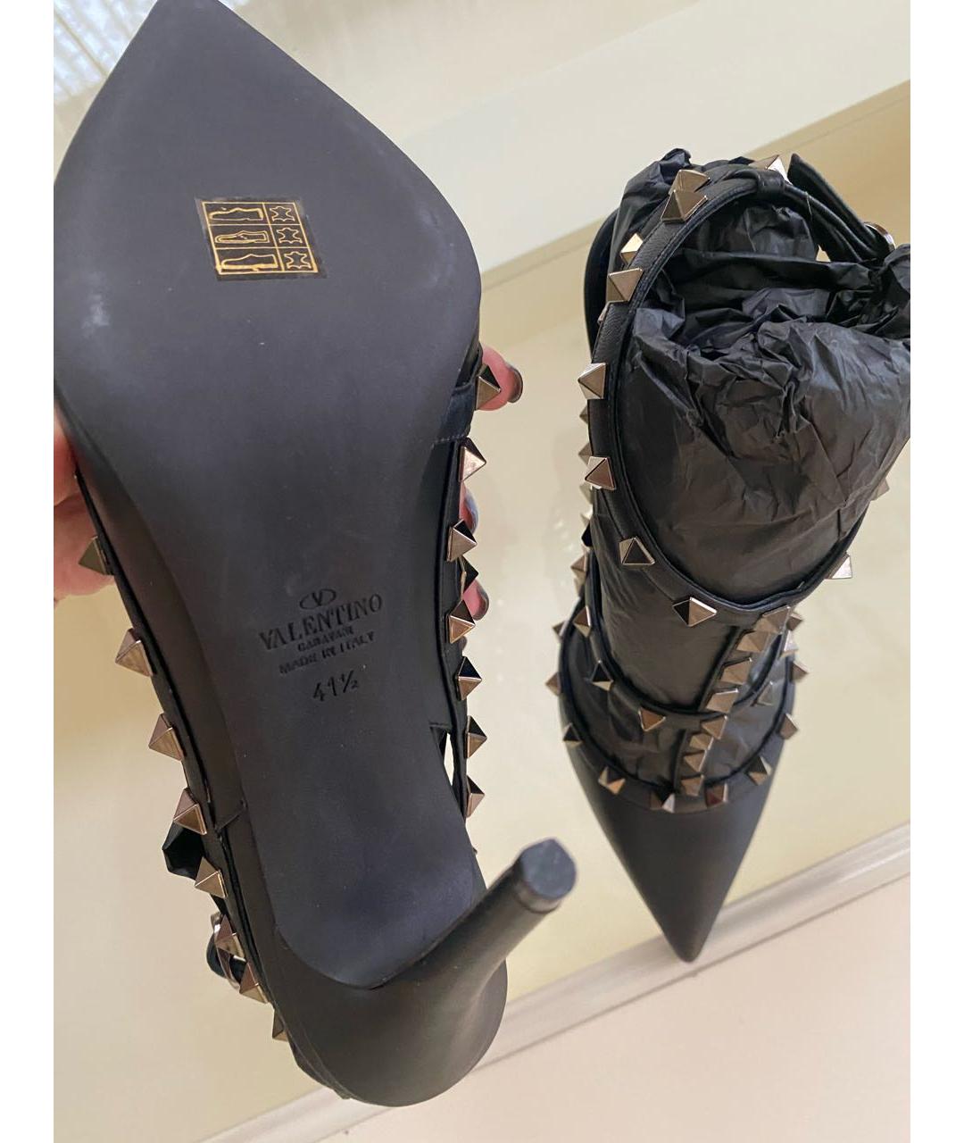 VALENTINO Черные кожаные туфли, фото 7