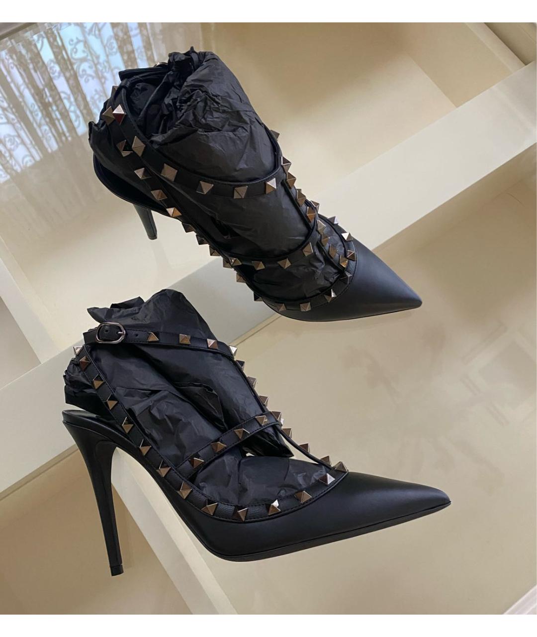 VALENTINO Черные кожаные туфли, фото 6
