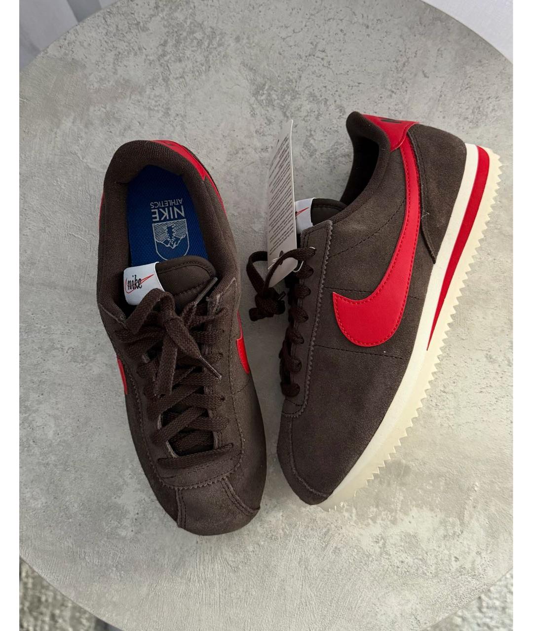 NIKE Коричневые замшевые кроссовки, фото 3