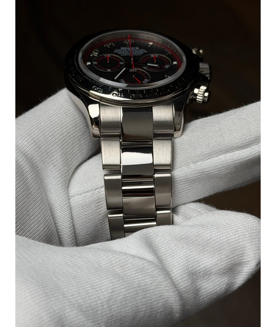 ROLEX Черные часы из белого золота, фото 5