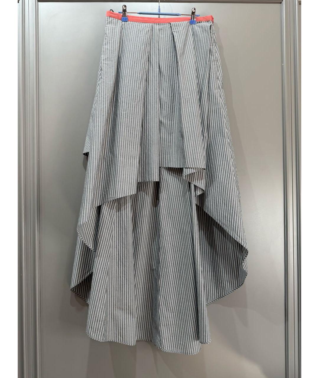 BRUNELLO CUCINELLI Мульти хлопковая юбка макси, фото 8