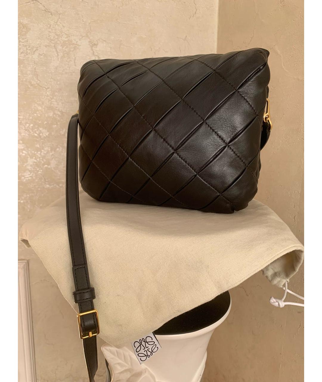 LOEWE Черная кожаная сумка через плечо, фото 3