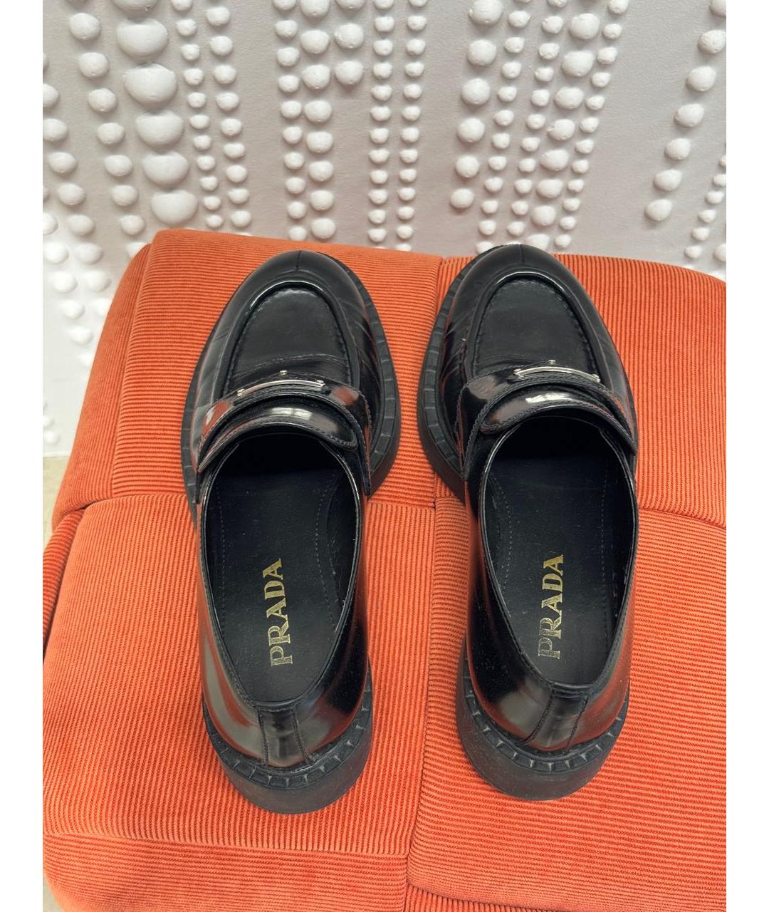 PRADA Черные кожаные лоферы, фото 3