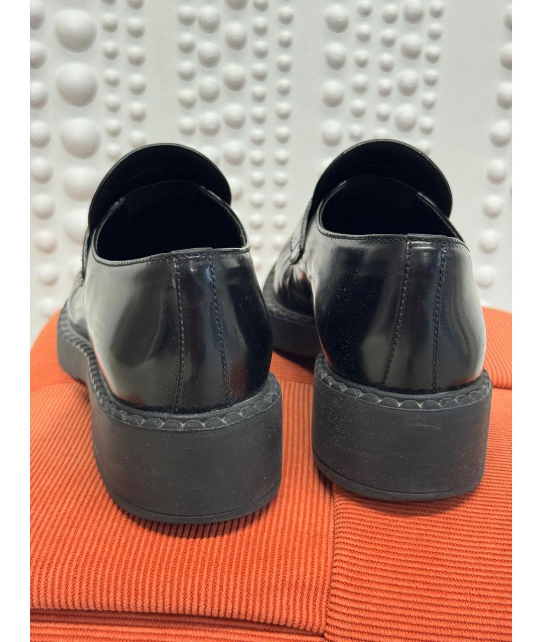 PRADA Черные кожаные лоферы, фото 4