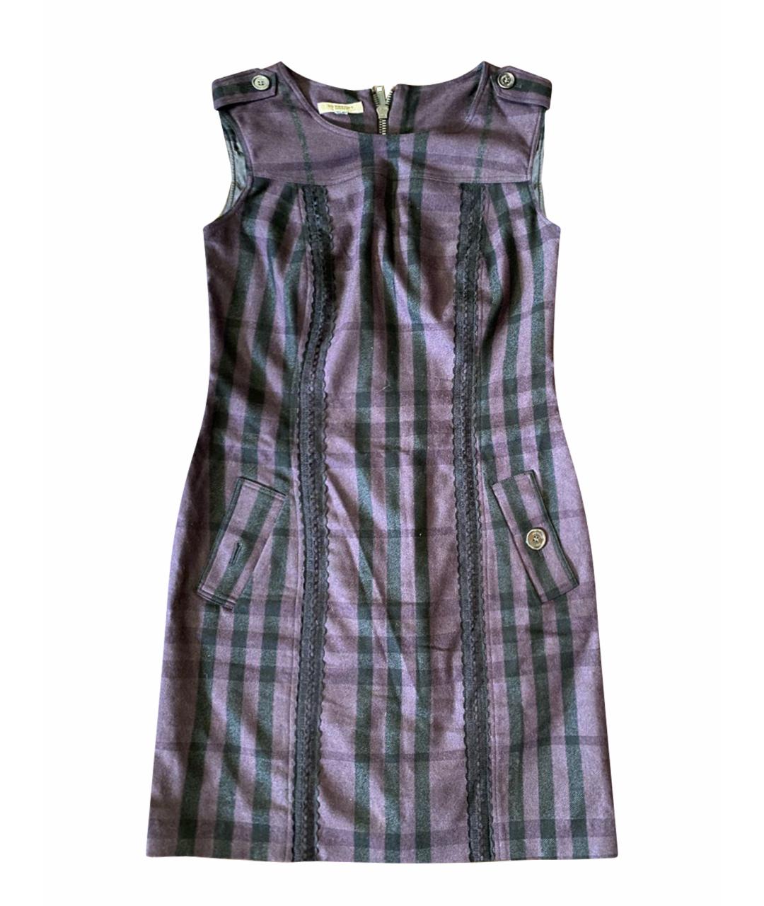 BURBERRY Фиолетовый шерстяной сарафан, фото 1