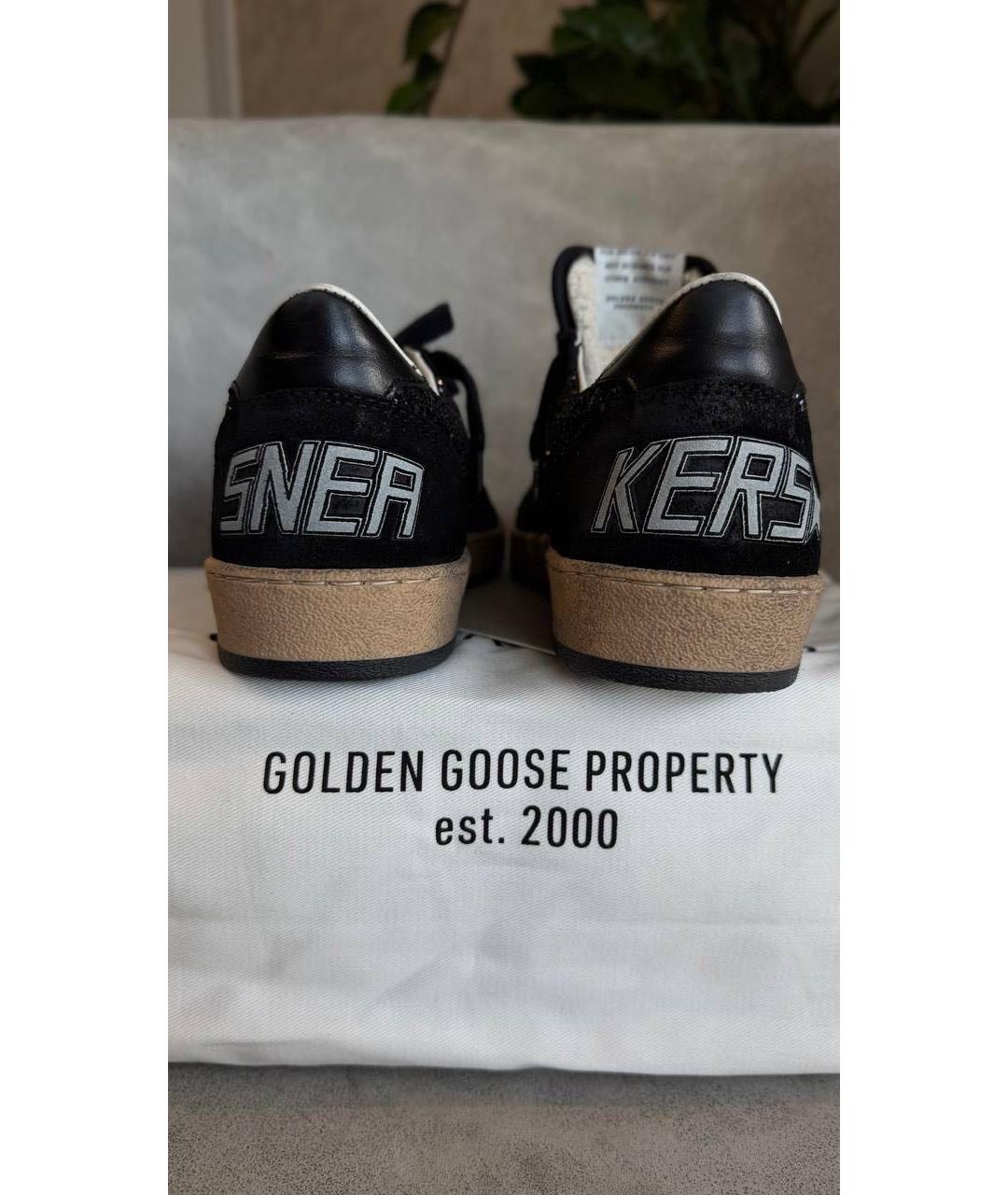 GOLDEN GOOSE DELUXE BRAND Черные кожаные кеды, фото 7