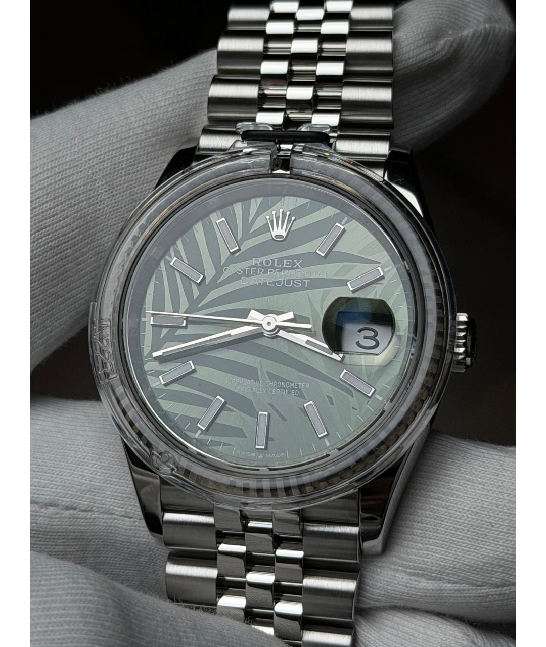 ROLEX Зеленые часы из белого золота, фото 2