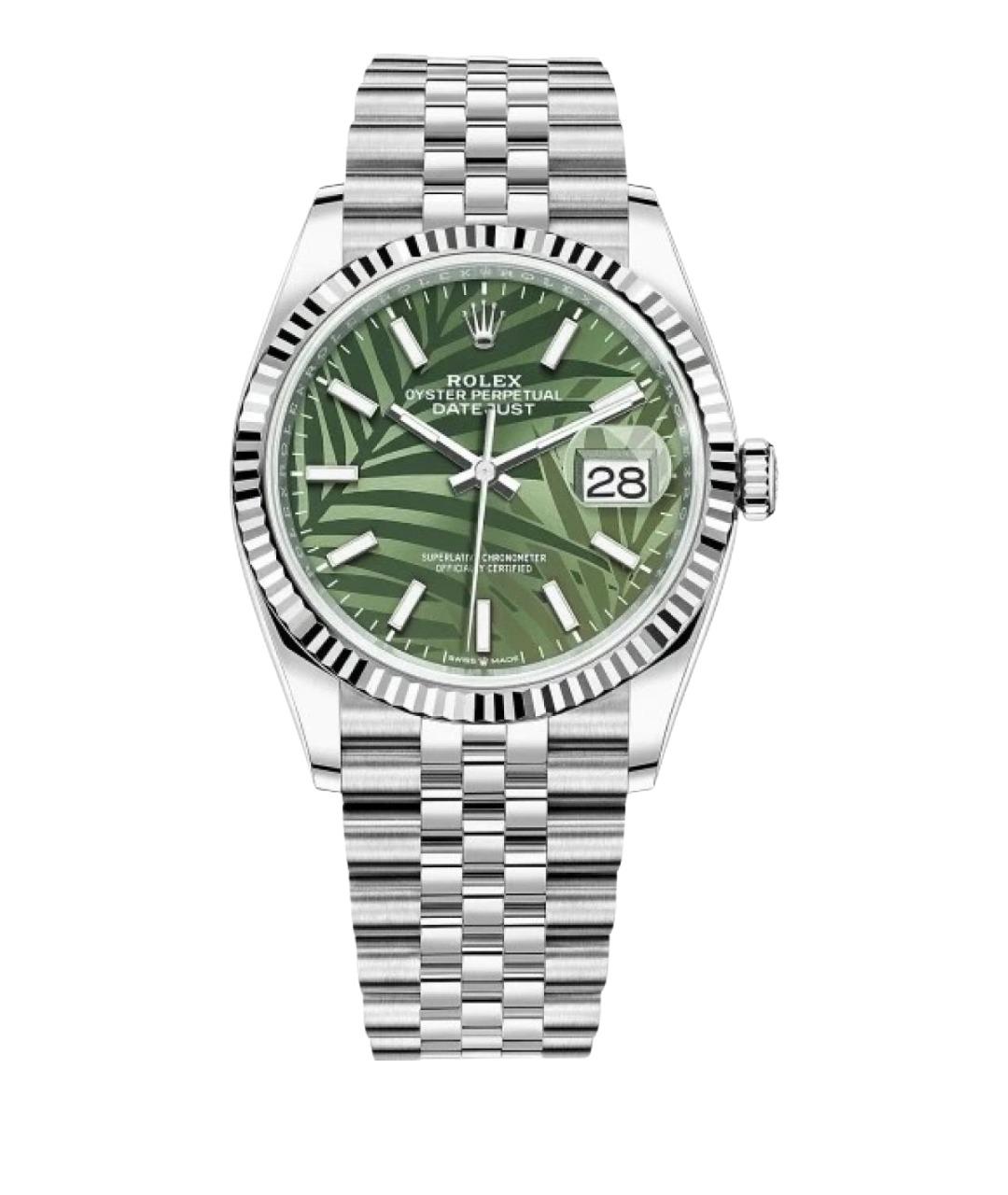 ROLEX Зеленые часы из белого золота, фото 1