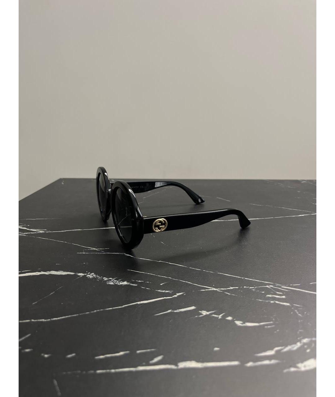 GUCCI Черные пластиковые солнцезащитные очки, фото 4