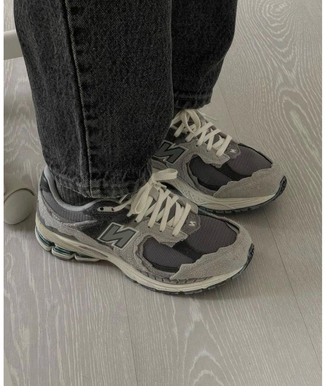 NEW BALANCE Черные замшевые низкие кроссовки / кеды, фото 4