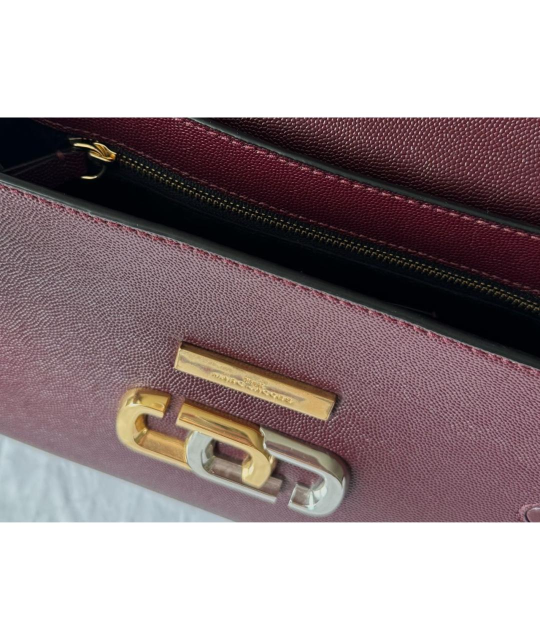 MARC JACOBS Бордовая кожаная сумка через плечо, фото 3