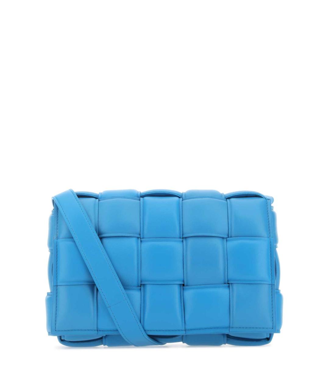 BOTTEGA VENETA Голубая кожаная сумка через плечо, фото 1