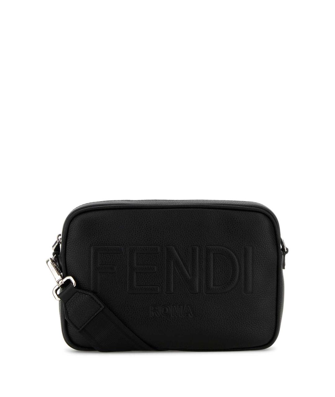 FENDI Черная кожаная сумка на плечо, фото 2