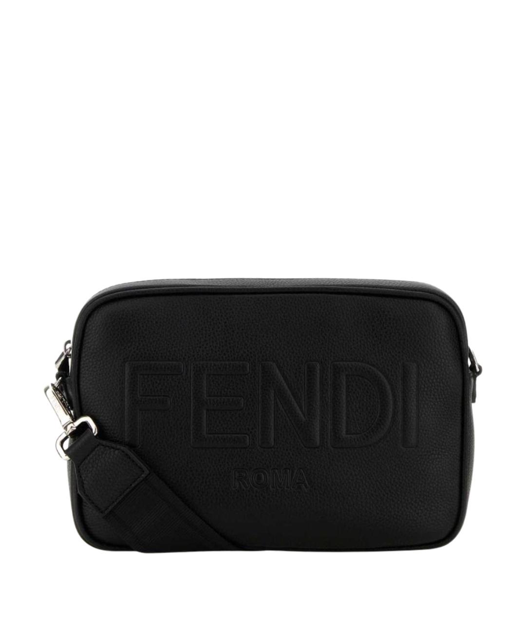 FENDI Черная кожаная сумка на плечо, фото 3