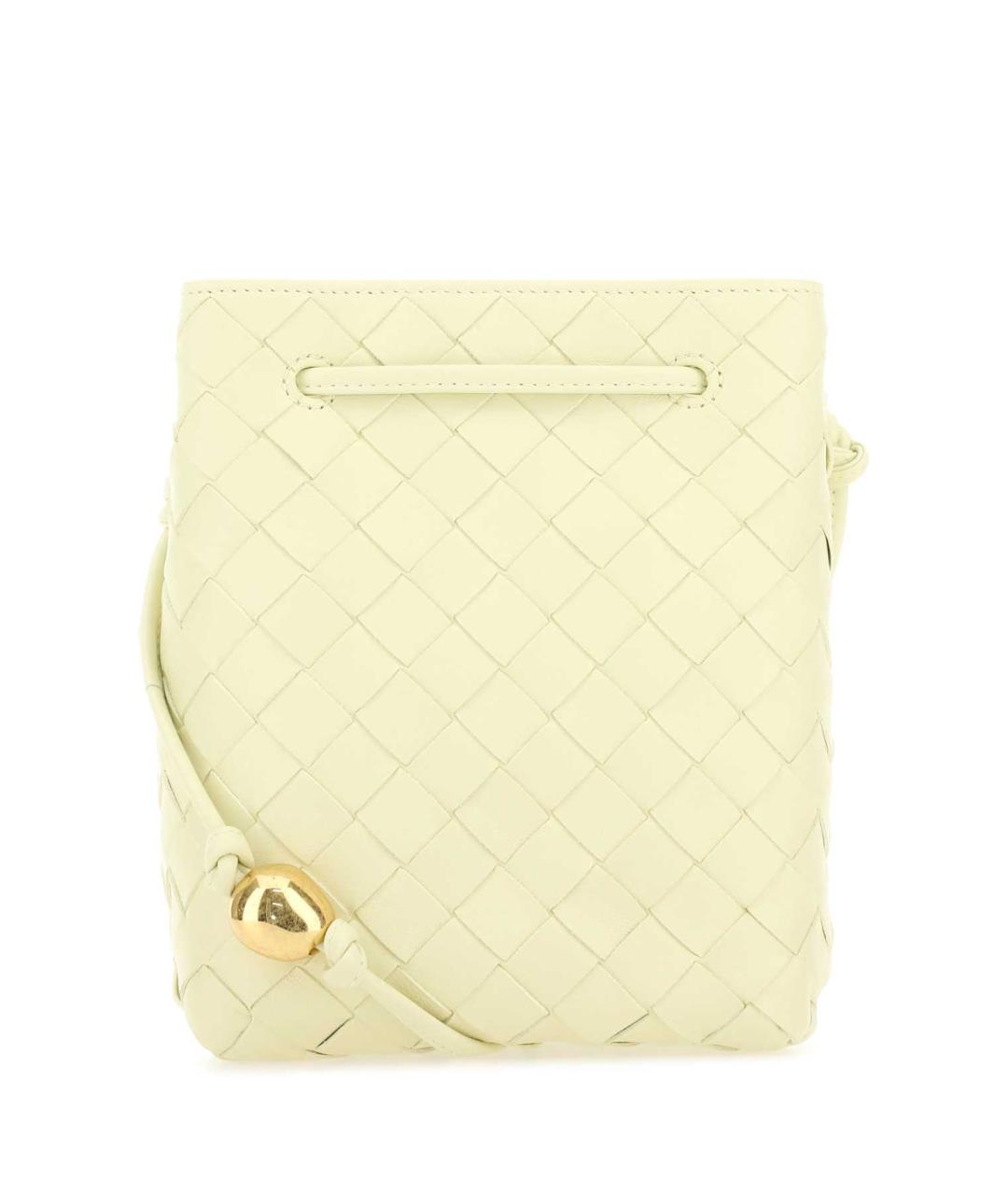 BOTTEGA VENETA Желтая кожаная сумка через плечо, фото 1