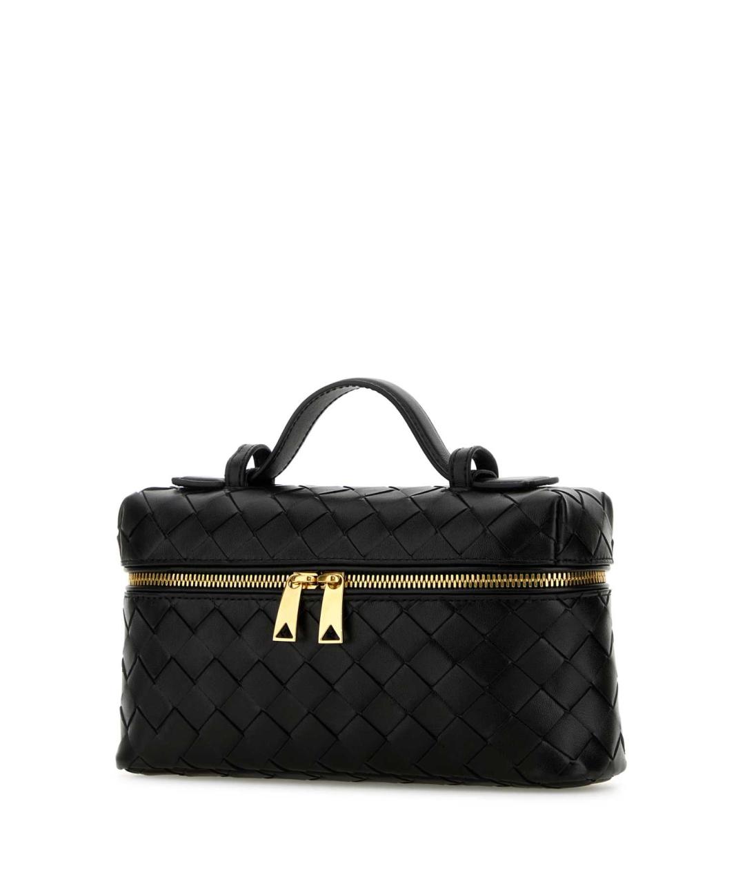 BOTTEGA VENETA Черная кожаная сумка через плечо, фото 2