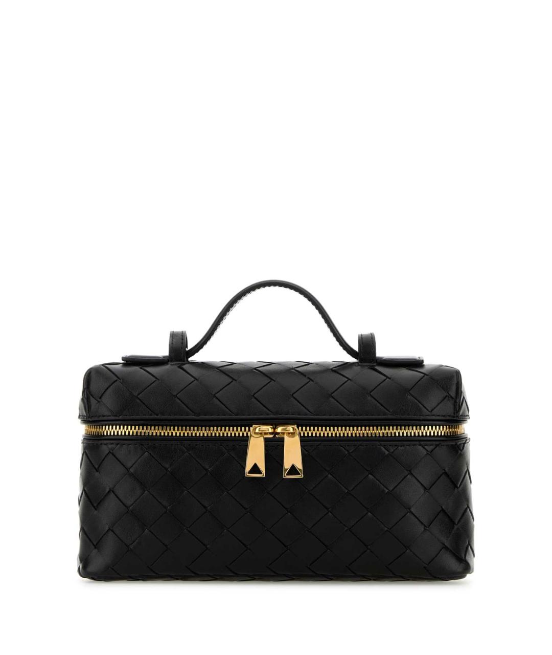 BOTTEGA VENETA Черная кожаная сумка через плечо, фото 1