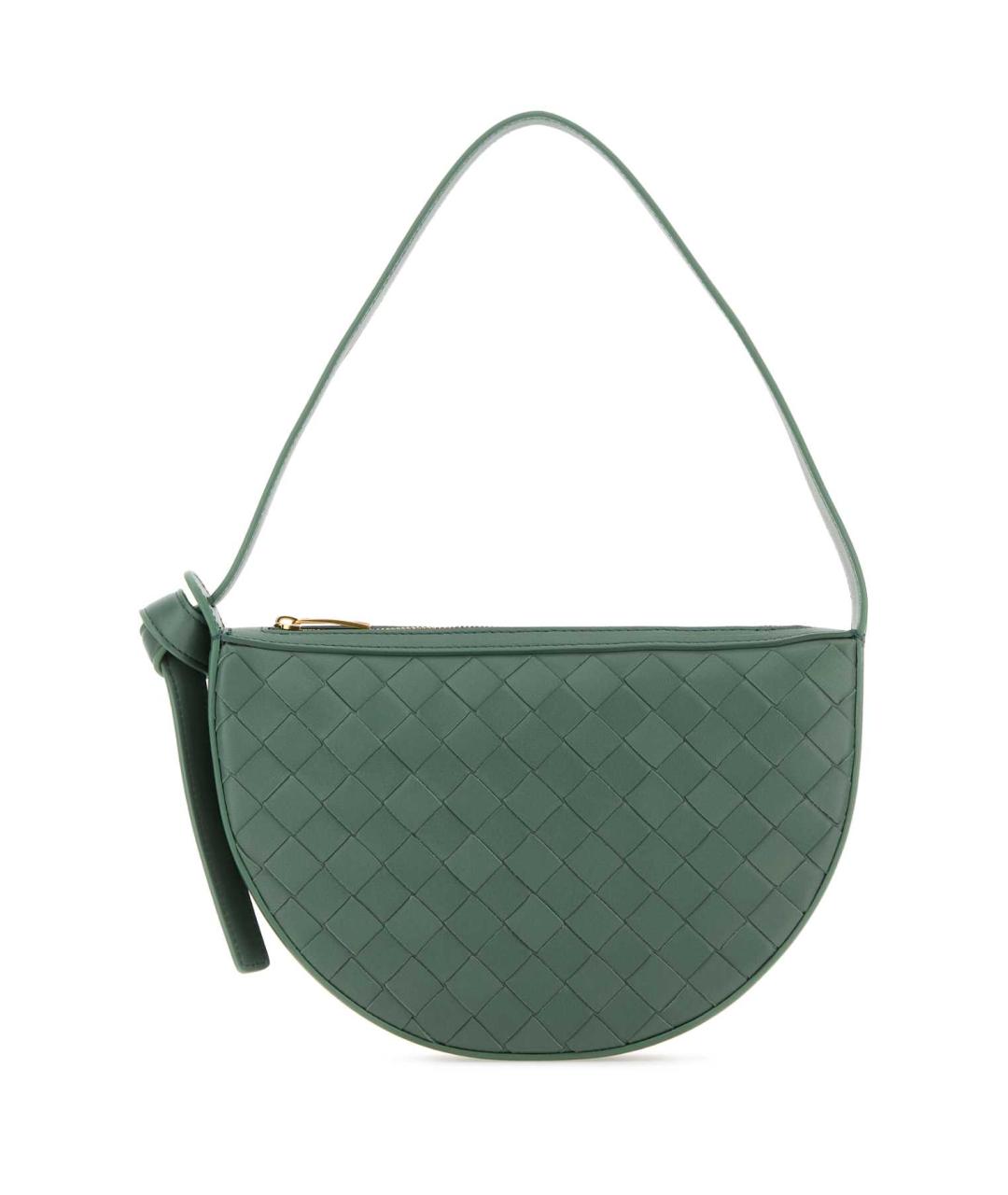 BOTTEGA VENETA Зеленая кожаная сумка через плечо, фото 1