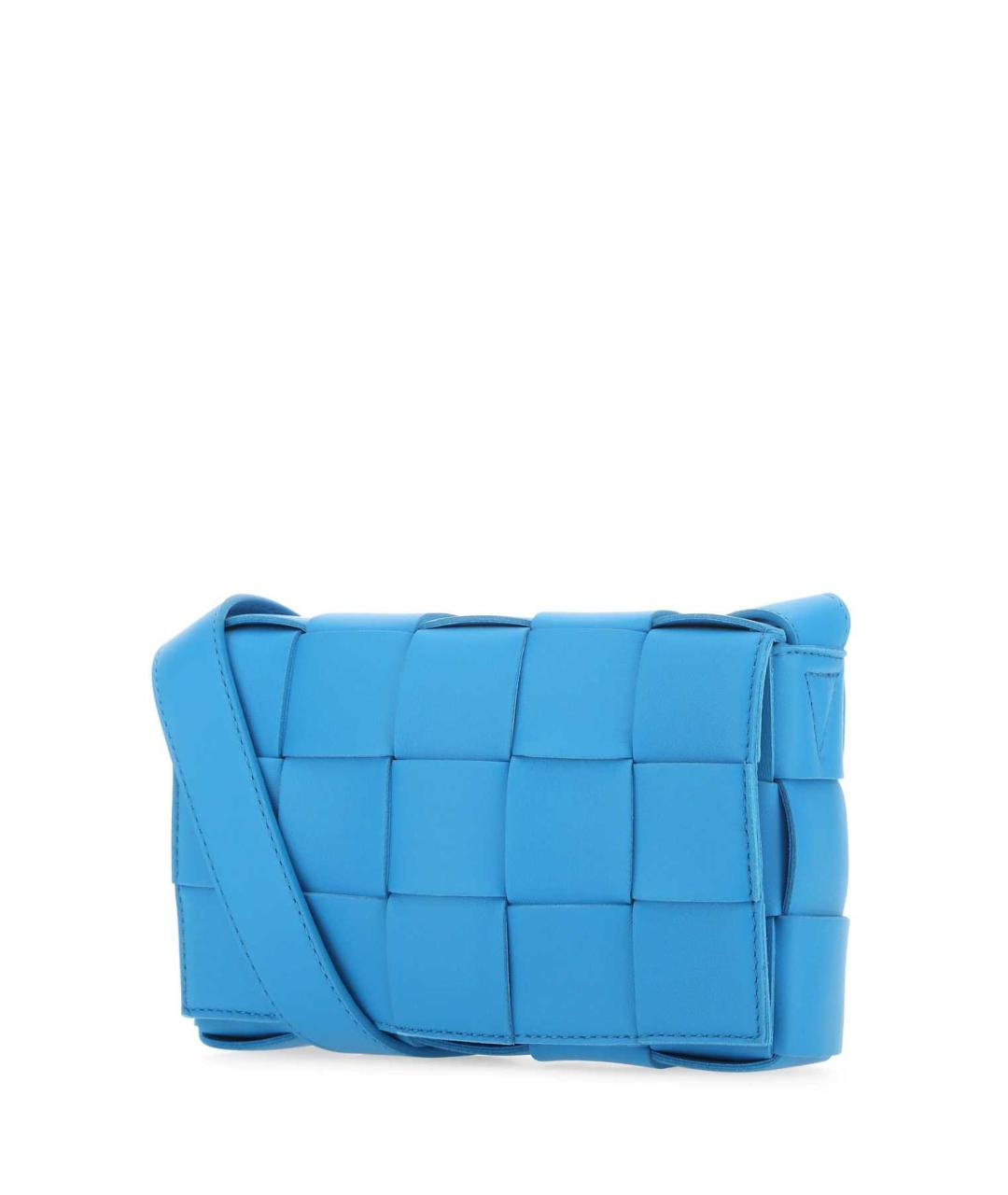BOTTEGA VENETA Голубая кожаная сумка через плечо, фото 2