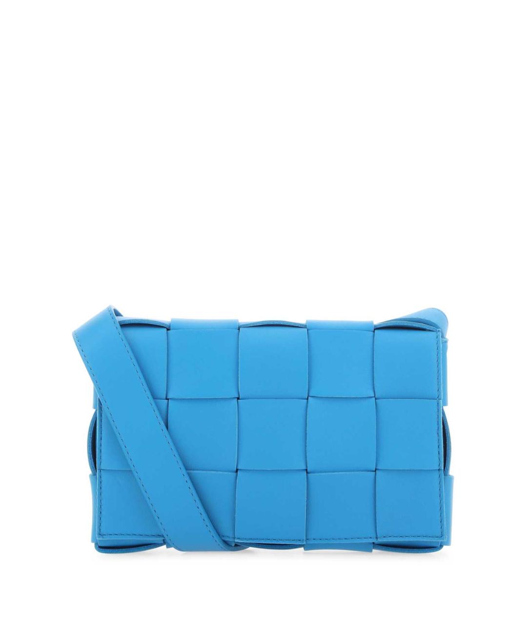 BOTTEGA VENETA Голубая кожаная сумка через плечо, фото 1
