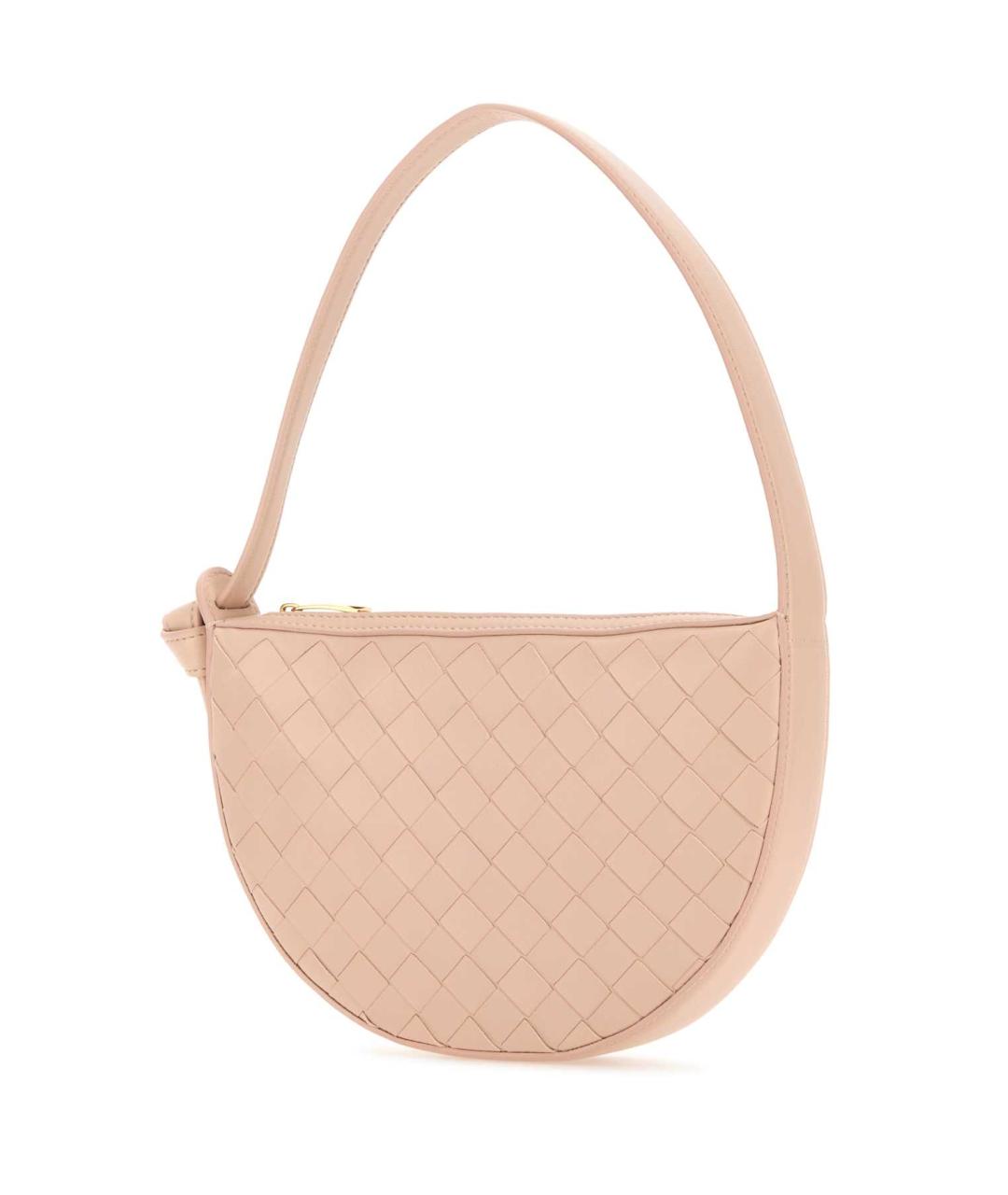 BOTTEGA VENETA Розовая кожаная сумка через плечо, фото 2