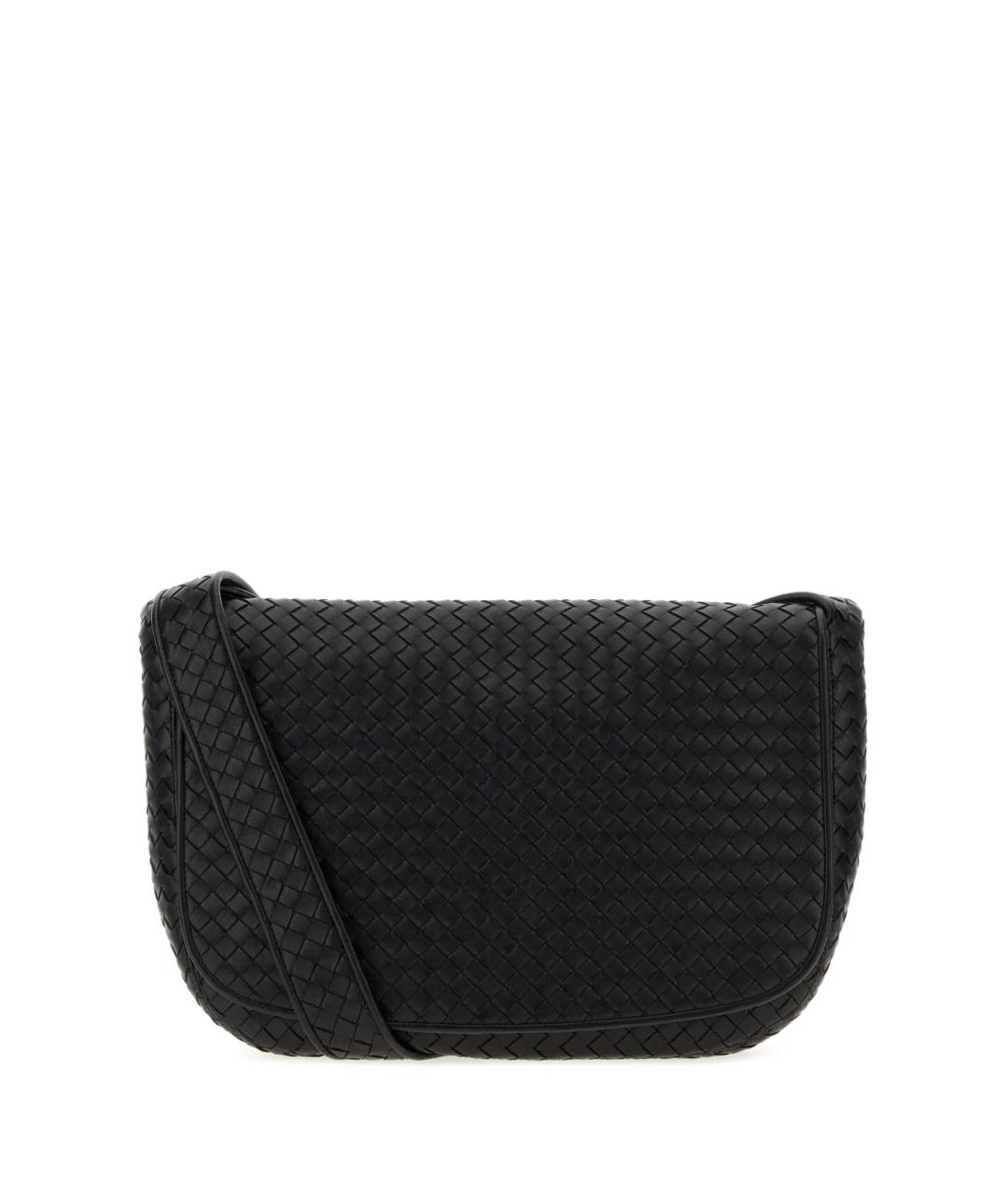 BOTTEGA VENETA Черная кожаная сумка на плечо, фото 1