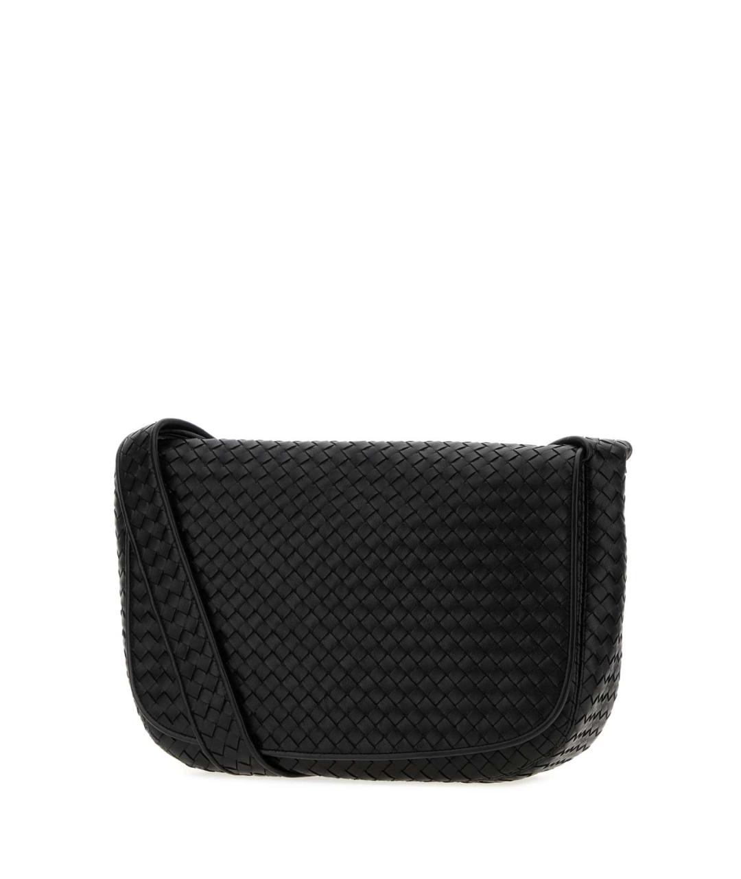 BOTTEGA VENETA Черная кожаная сумка на плечо, фото 2