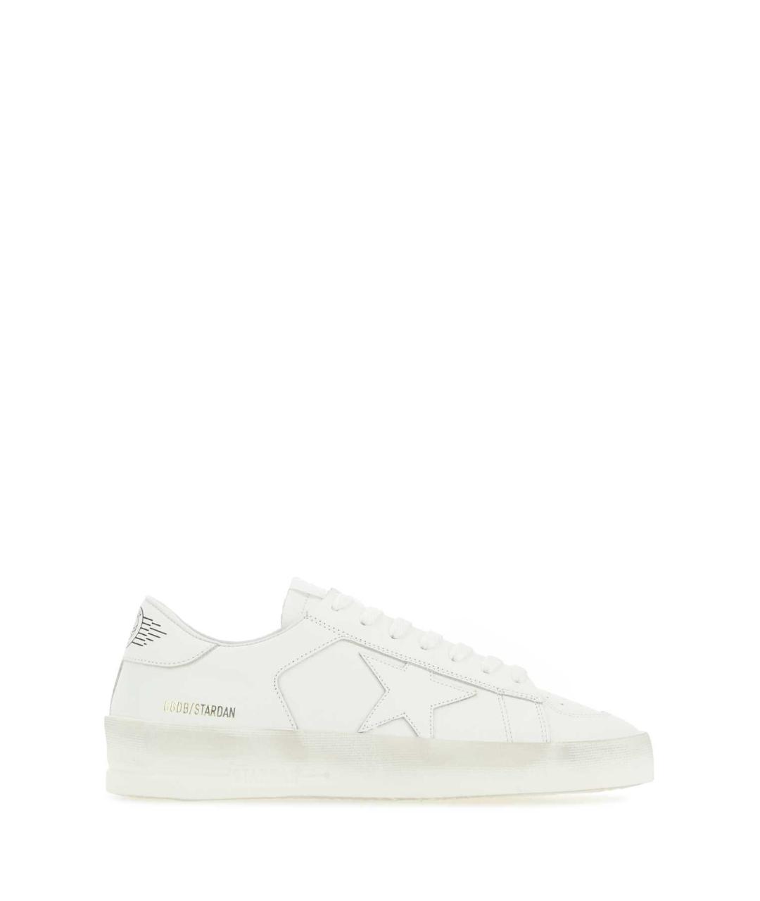 GOLDEN GOOSE Белые кожаные кеды, фото 1