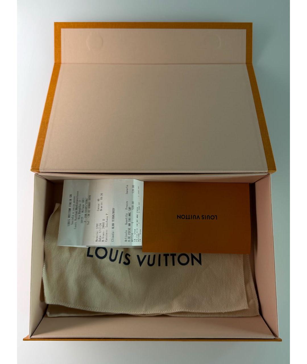 LOUIS VUITTON Коричневая кожаная сумка через плечо, фото 5