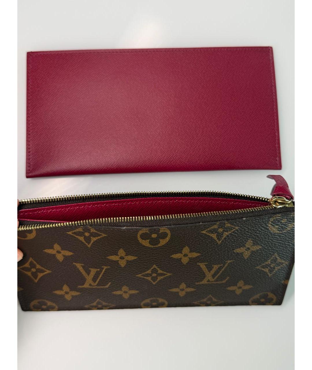 LOUIS VUITTON Коричневая кожаная сумка через плечо, фото 6
