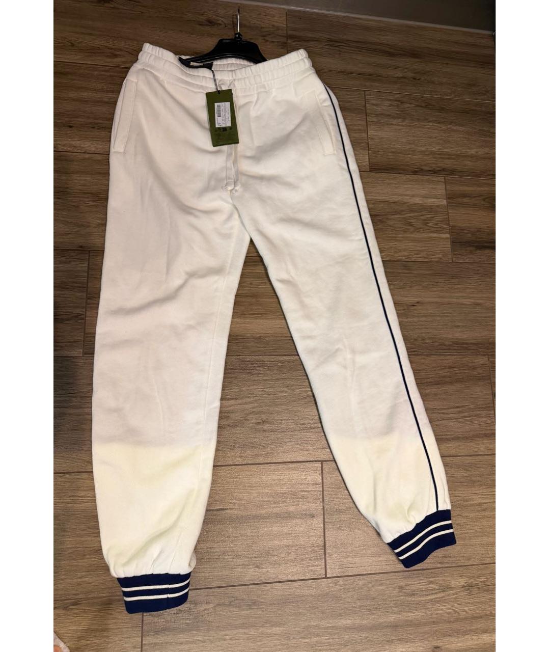 GUCCI Белые хлопковые спортивные брюки и шорты, фото 2