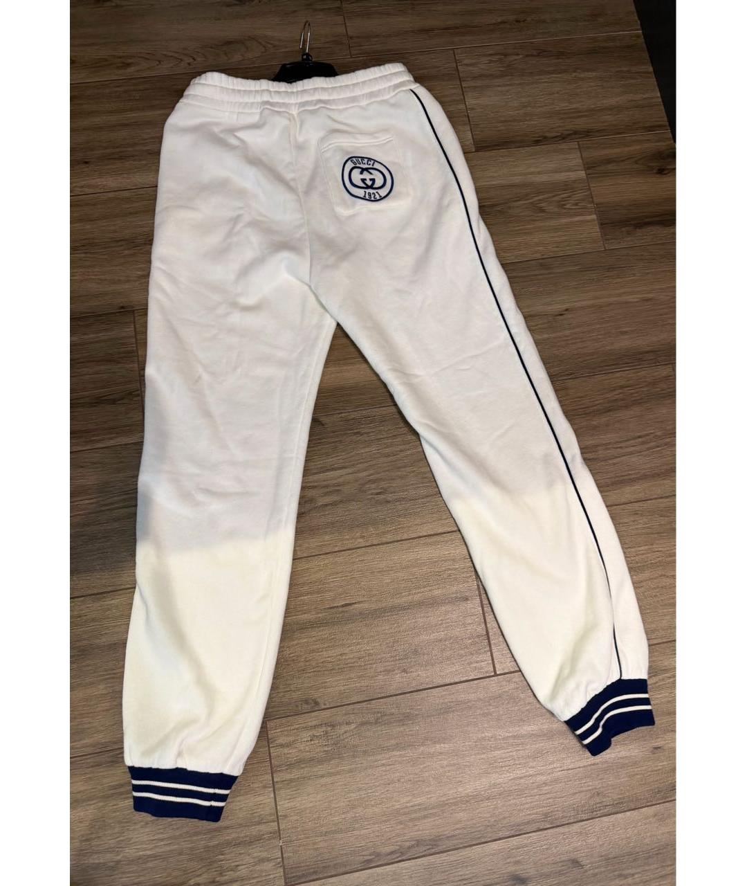 GUCCI Белые хлопковые спортивные брюки и шорты, фото 5