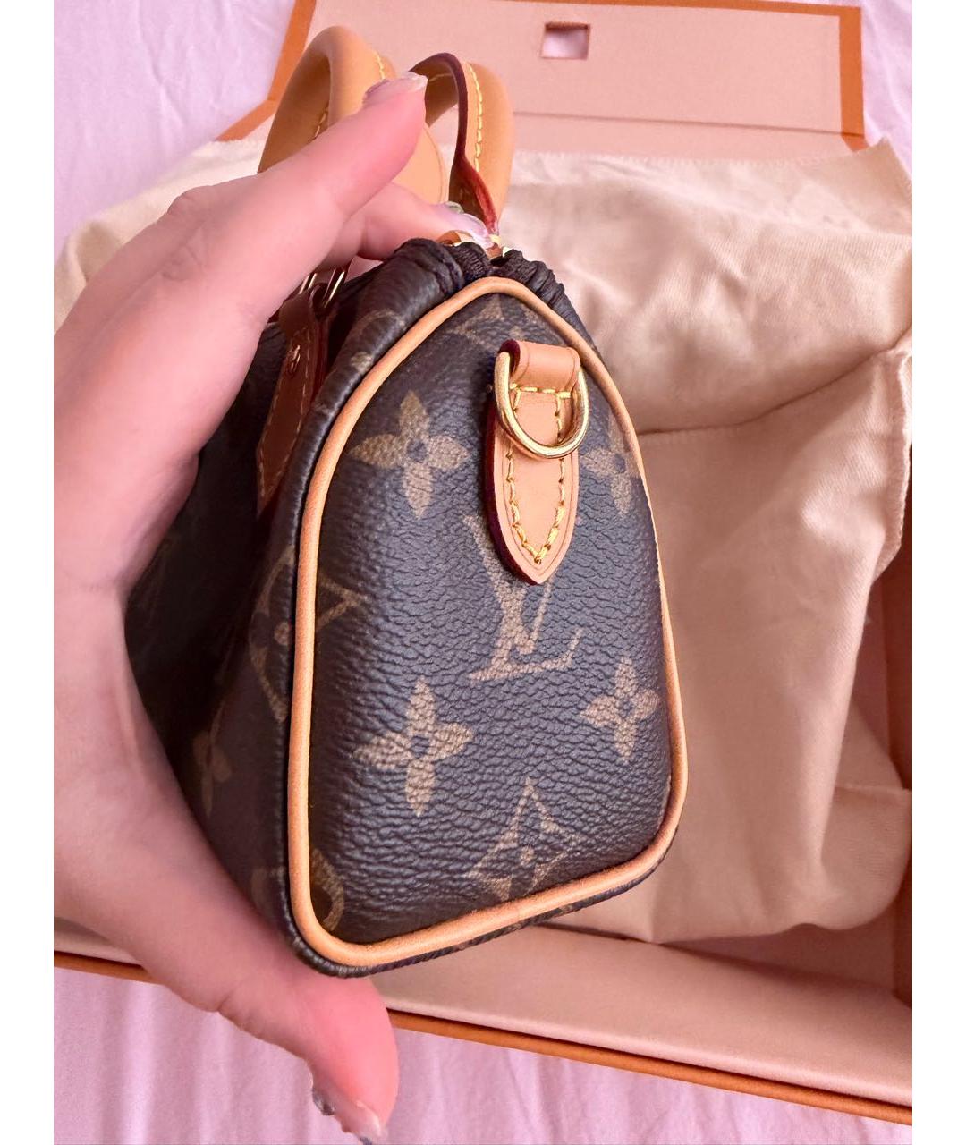 LOUIS VUITTON Кожаная сумка с короткими ручками, фото 2