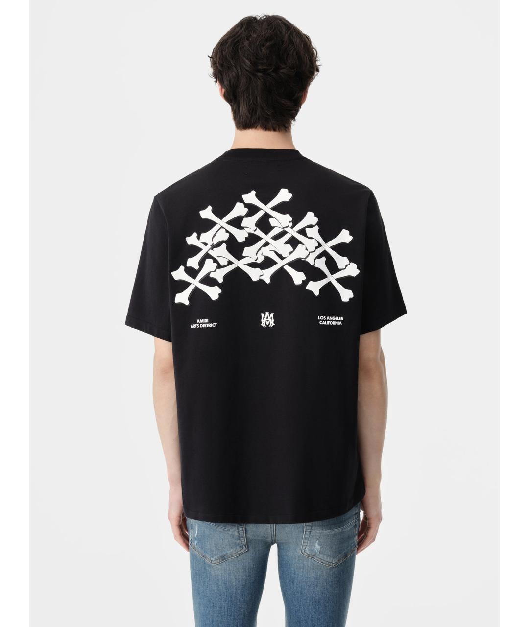 AMIRI Черная хлопковая футболка, фото 4