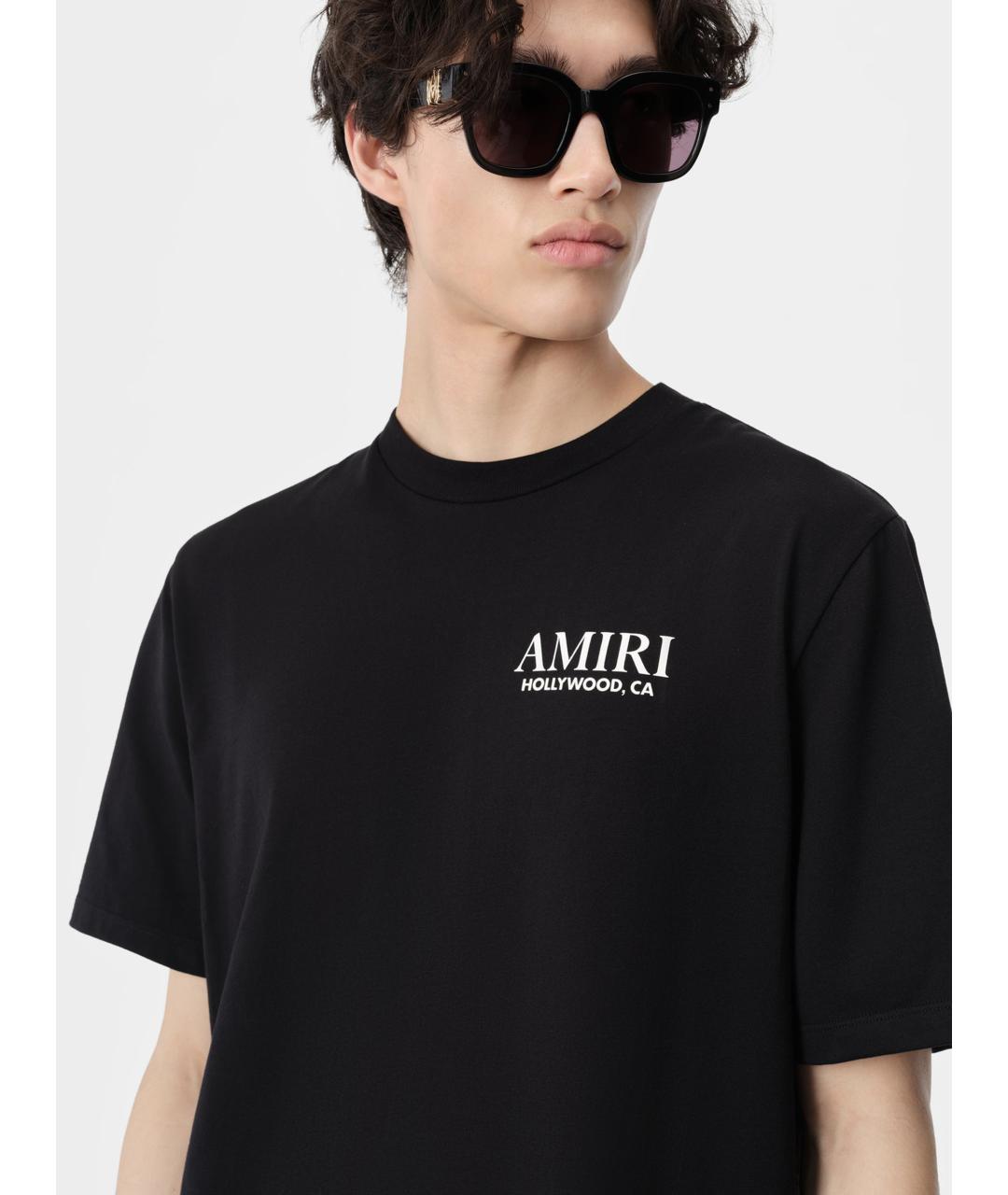 AMIRI Черная хлопковая футболка, фото 5