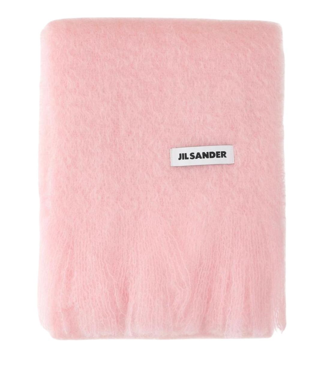 JIL SANDER Розовый шерстяной шарф, фото 1