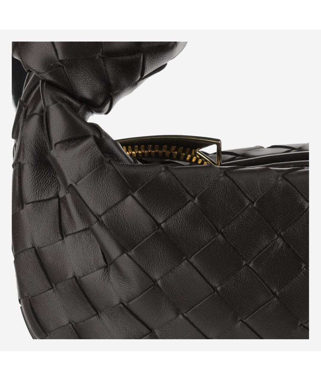 BOTTEGA VENETA Коричневая кожаная сумка с короткими ручками, фото 4