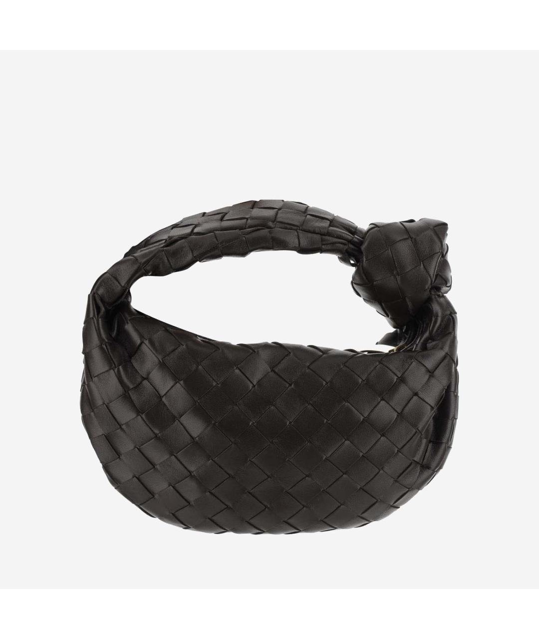 BOTTEGA VENETA Коричневая кожаная сумка с короткими ручками, фото 3