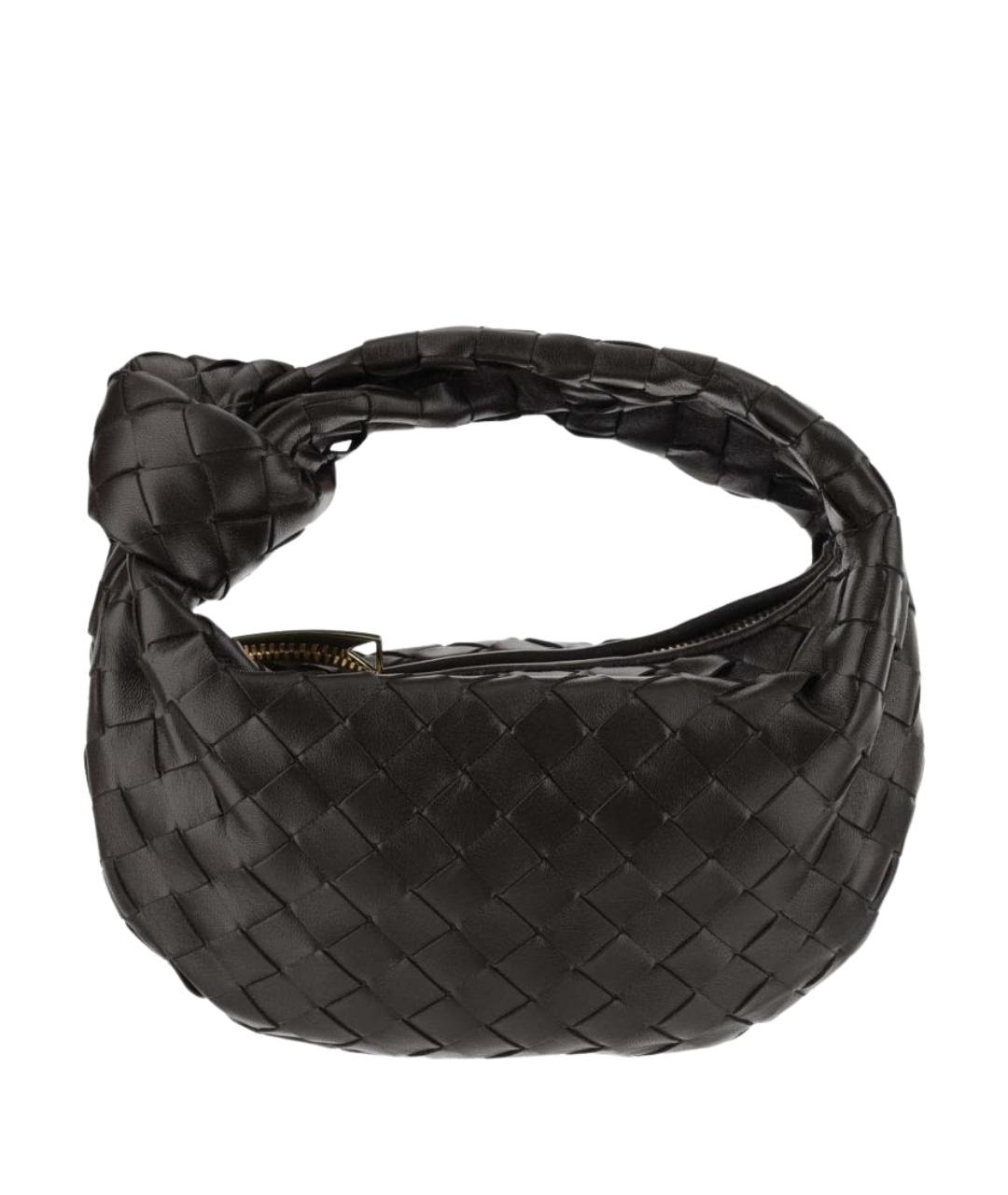BOTTEGA VENETA Коричневая кожаная сумка с короткими ручками, фото 1