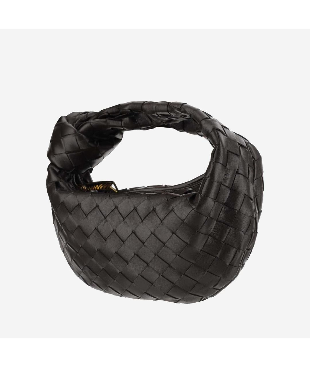 BOTTEGA VENETA Коричневая кожаная сумка с короткими ручками, фото 2