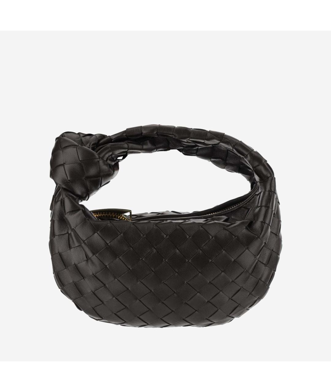 BOTTEGA VENETA Коричневая кожаная сумка с короткими ручками, фото 5