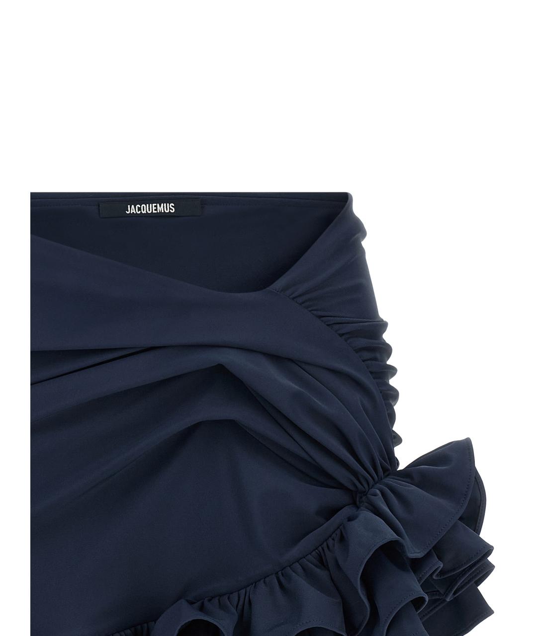 JACQUEMUS Синяя полиамидовая юбка мини, фото 3