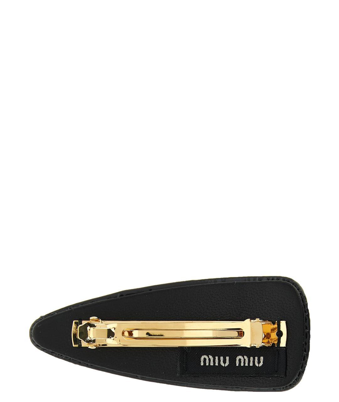 MIU MIU Черная заколка, фото 2