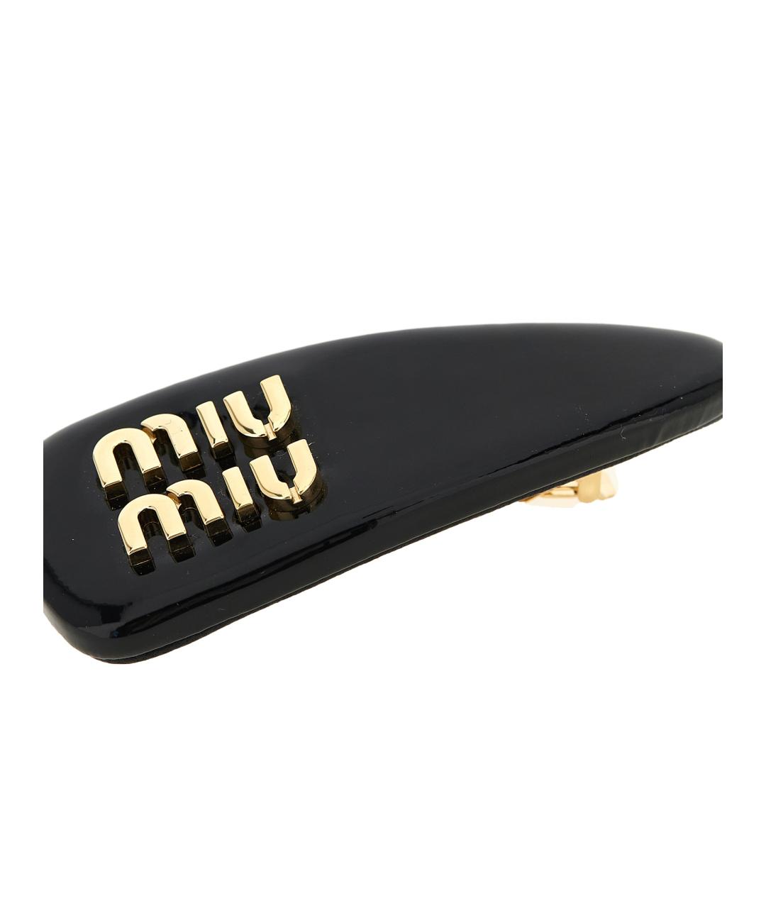 MIU MIU Черная заколка, фото 3