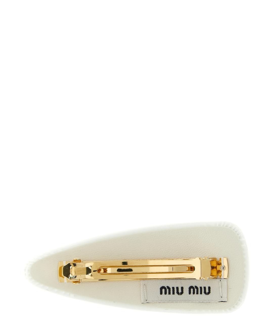 MIU MIU Белая заколка, фото 2