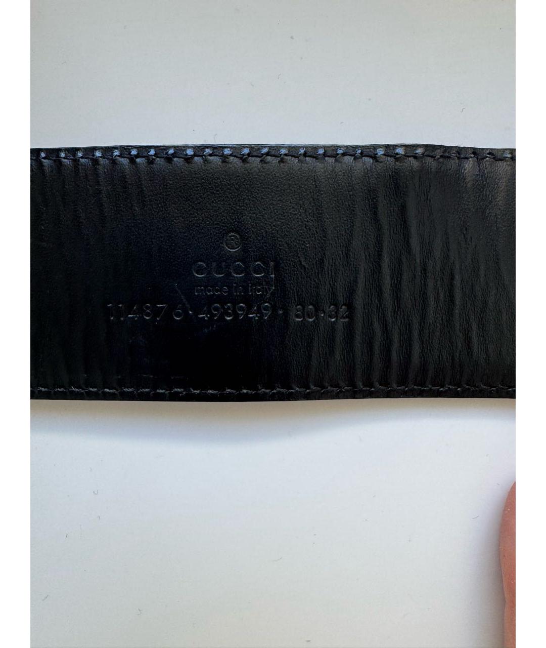 GUCCI Черный ремень, фото 3
